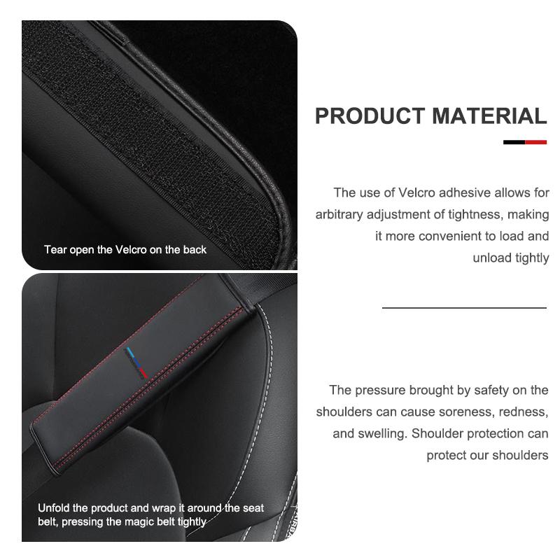 Car Safety Belt Shoulder Cover Seat Belt Protection Padding Pad For BMW 5 Series G30 G31 G32 G38 2021 2020 2019 2018 E46 E91