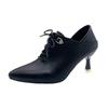 New Women's Shoes Spring and Autumn Pointed Tip Thin Heel High Heels Temperament Small Heel Deep Mouth Single Shoes Soft Leather Shoes
