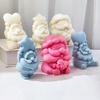 Cartoon Santa Claus Candle Silicone Mold Christmas Snowman Dwarf Elf Candle Soap Making Mold Diy Resin Gypsum Silicone Mold Gift