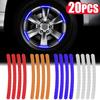 40/20pcs Car Wheel Tire Hub Reflective Strips Car Motor Tyre High Reflective Night Warning Safety Driving Reflector Sticker