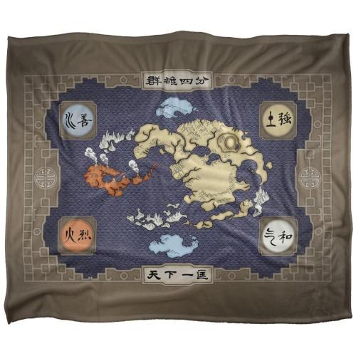 Avatar: The Last Airbender Silky Map Supersoft Blanket