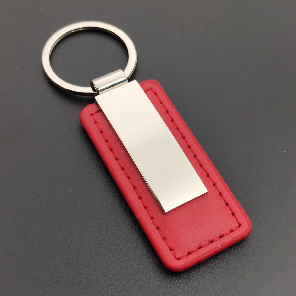 Metal Tokalı Erkek Dikdörtgen Deri Anahtarlık - Araba Hediyesi Anahtarlık