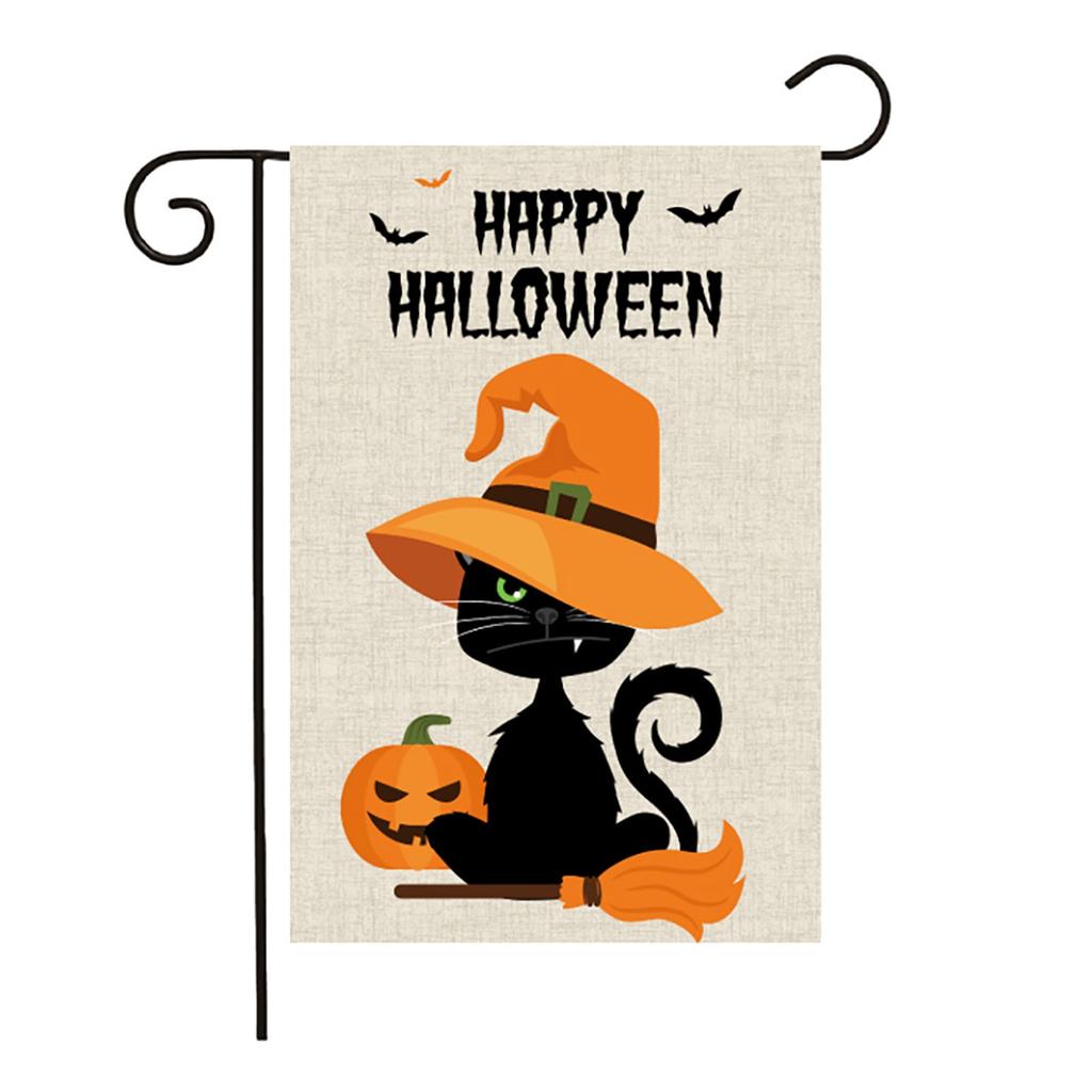Halloween Welcome Garden Flag Double Sided For Indoor Yard Flag 17.7inx11.8in