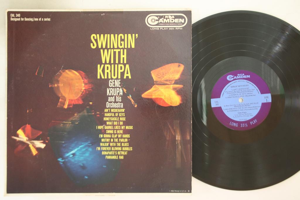LP Record GENE KRUPA - Swingin' With Krupa CAL340 RCA US Jazz Used