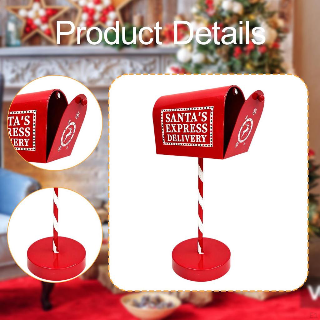 Christmas Mailbox Decoration Letterbox Figurine Centerpiece Holiday Gift Collectible Santa