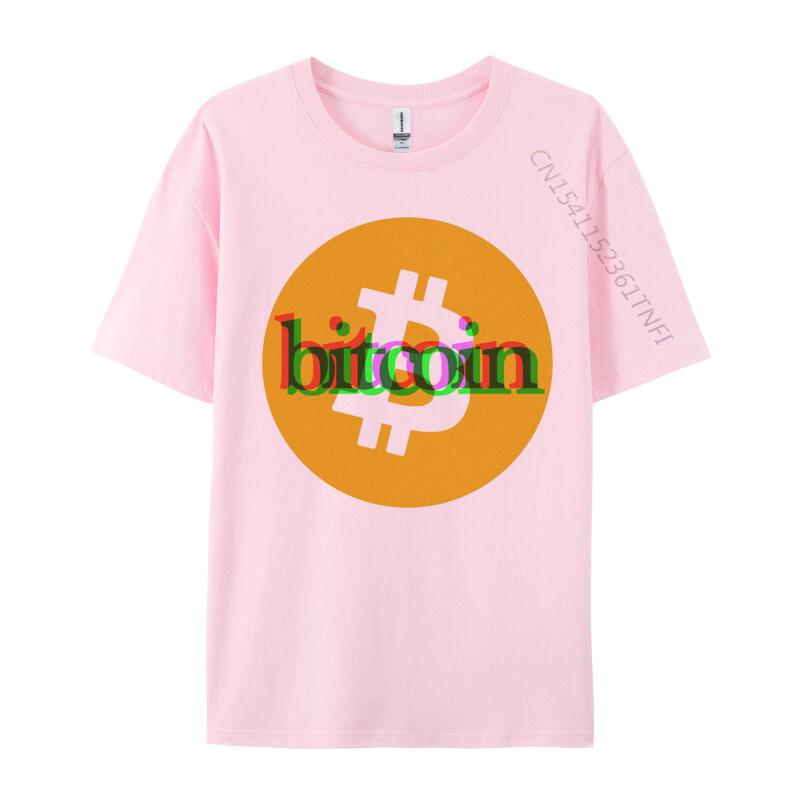 Bitcoin Logo T-Shirt Europa Unisex Brandneues Design Oberteile T-Shirts Baumwollstoff T-Shirts Freizeit Oberteile T-Shirts Cool
