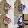 Stylish Summer Casual French Crescent Bag Trendy Cloud Shape Shoulder Handbag In Yellow Blue Pink