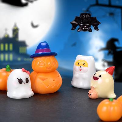 Halloween Small Decorative Items Bonsai Succulents Happy Ghost Bats Simulated PumpkinsWitches Mummies and Dogs