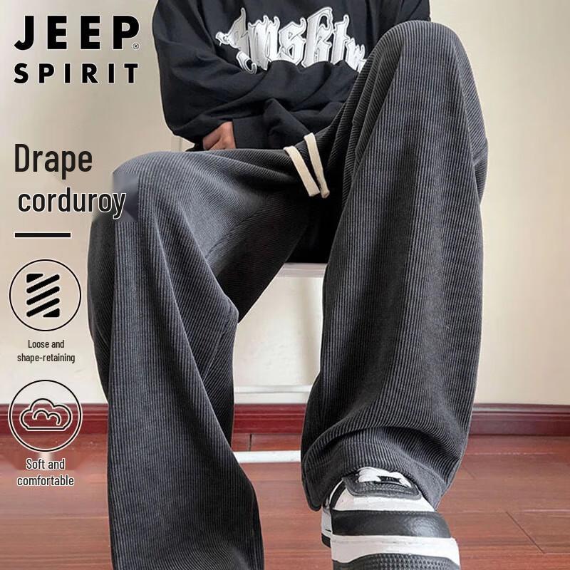 

JEEP SPIRIT Men s Autumn/Winter Corduroy Straight-Leg Casual Pants 2XL