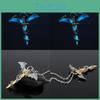 Animal Winged Dragon Gold Necklace With Alloy Pendant For Fashion Gifts And