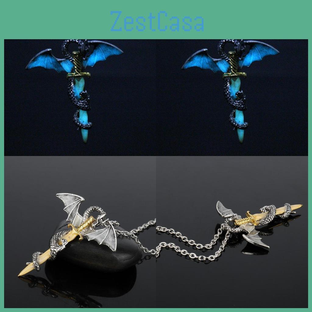 Animal Winged Dragon Gold Necklace With Alloy Pendant For Fashion Gifts And