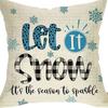 Winter Series Christmas Eve Linen Pillowcase Home Living Room Sofa Bedroom Cushion