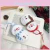 Snowman Plushie Pendant With Pp Cotton Filling For Bag Charm And Gift