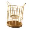 Coffee Pod Holder Coffee Pod Storage Basket Multifunctional Accessory , Golden for Coffee Lover Rustic Pod Container Wood Base