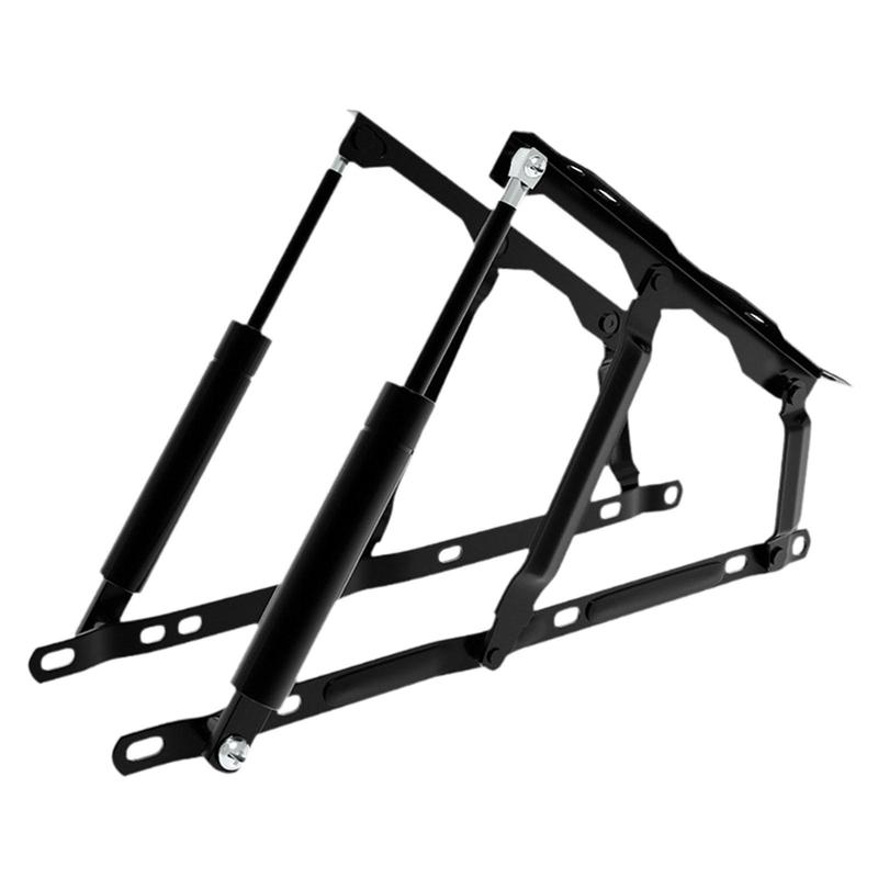 2 Pieces Bed Lift Mechanism Hydraulic Gas Spring Bed Storage Lift Kit,Iron Black Storages Beds Hinges for Cabinet