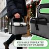 Drink Carrier for Delivery Insulated Foldable Drinking Holder Drink Carrier With Handle for Daily Commuting Outdoor Activities