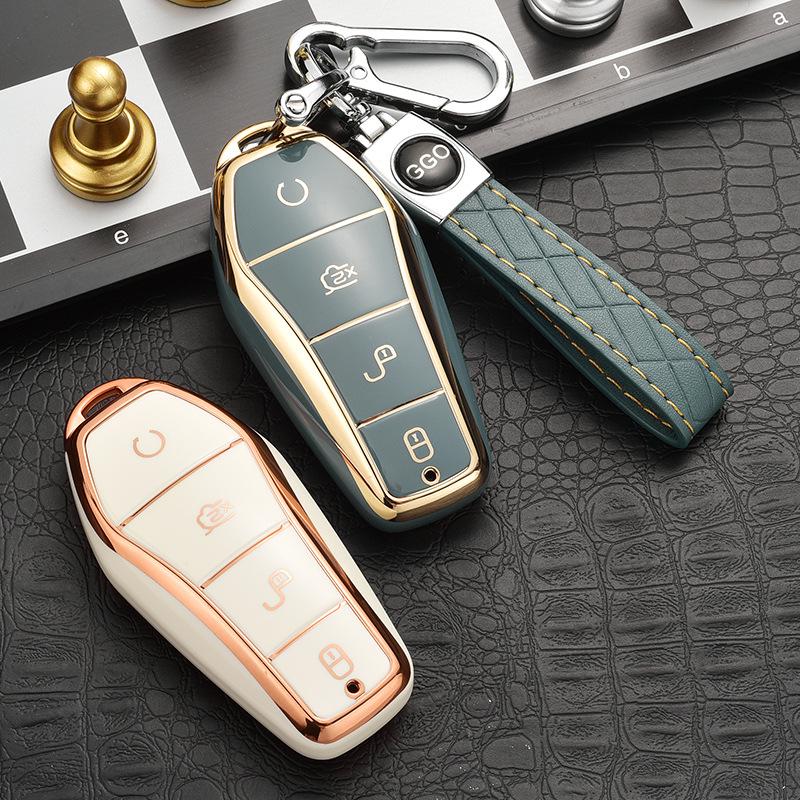 BYD Car Key Cover: Compatible with Qin PLUS, Tang DMI, Dolphin, E2, Song Pro, QinHan EV, E6, and Yuan Models.