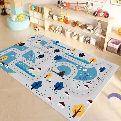 Kids Cartoon Carpet for Children's Room - Soft Anti-Slip Washable Crawling Mat - Toddler Play Mat for Bedroom Bedside Home Decor