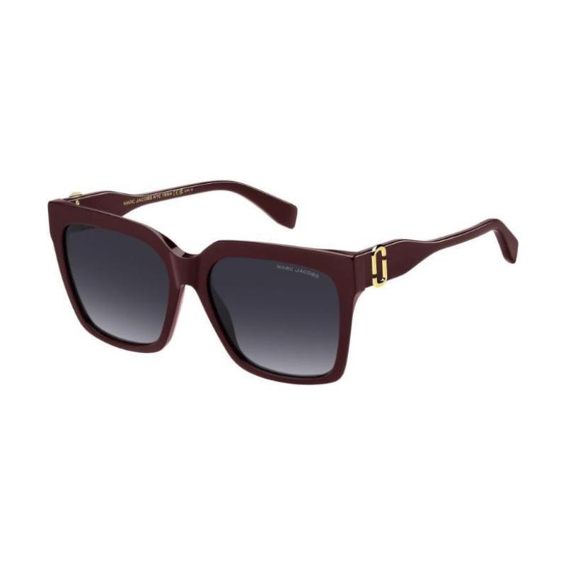 Marc Jacobs Temple Logo Acetate Square Sunglasses Women s Burgundy MARC764S красный