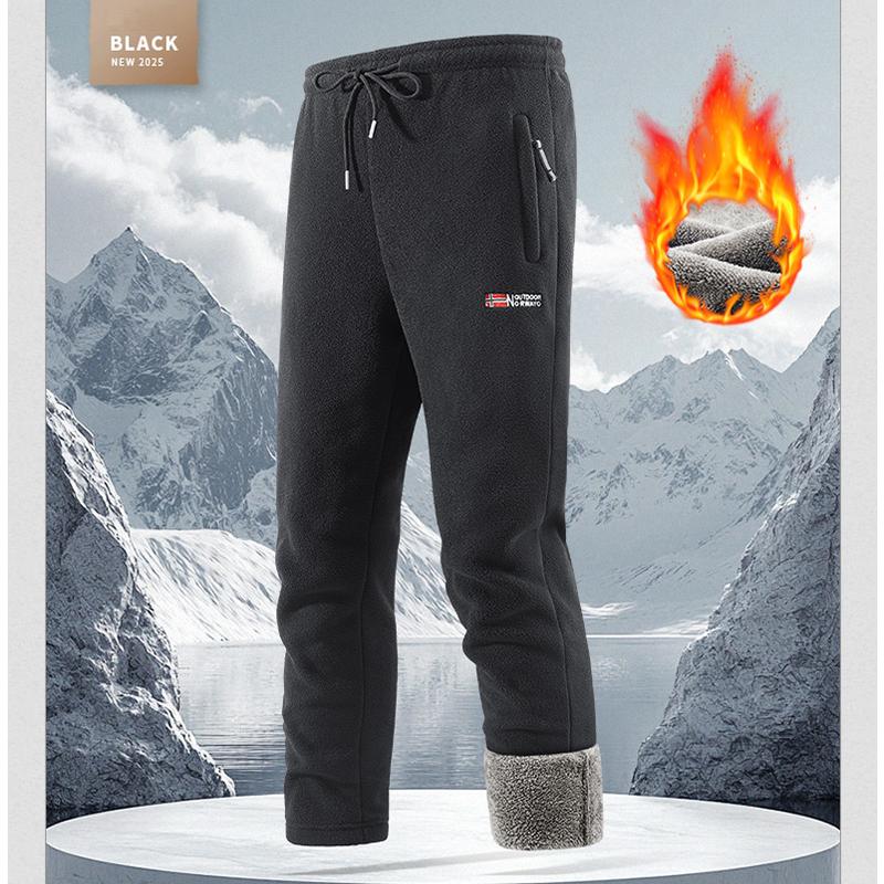 Men's Autumn Winter Norwegian Fleece Pants Outdoor Velvet Thickened Warm Comfortable Fashion Pants Good Soldier