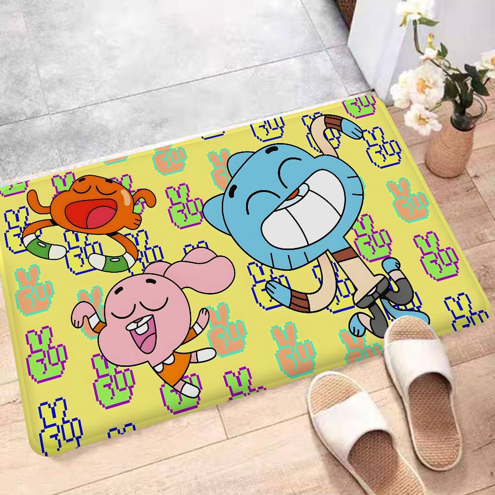 The Amazing Funny W-world Of Gumball Floor Mat Cheaper Anti-slip Modern Living Room Balcony Printed Bedside Mats
