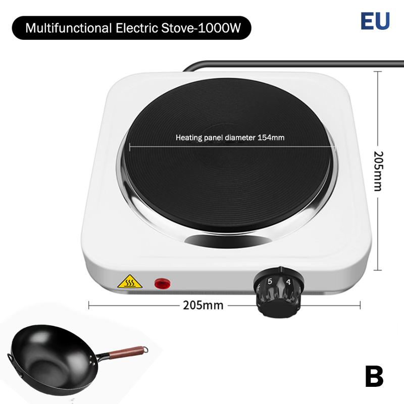 Tragbarer Kochfeld 500/1000W Elektrischer Herdplatte Kochfeld Arbeitsplatte 5 Leistungsstufen Multifunktionsherd Für Teekaffeemaschine
