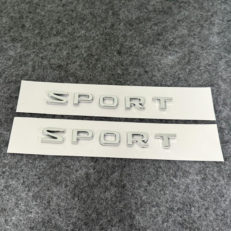 3D Metal SPORT Letter Car Sticker Chrome Silver Auto Side Fender Rear Trunk Emblem Badge Decal