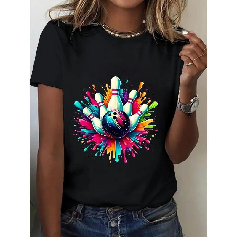 

Women s Bowling Fun Printed T-shirt XL