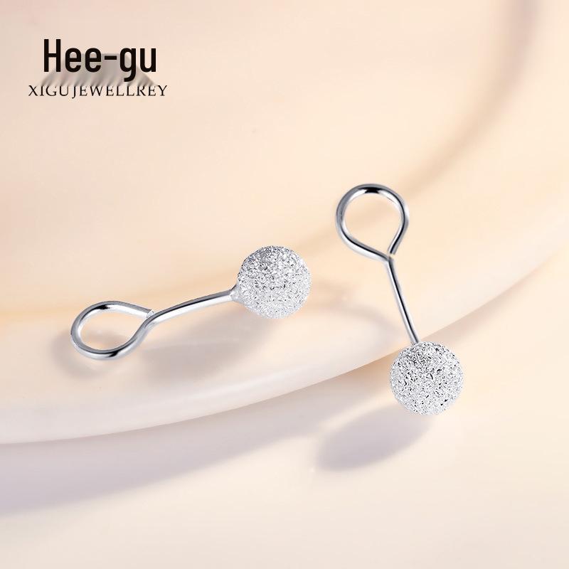 

Higu S990 Серебро Матовые бусины Ушные крючки и серьги-гвоздики для пирсинга хряща для мужчин и женщин 2.5MM Flash Sand Hook