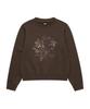 LMC Wm Blurring Flower Sweatshirt Brown