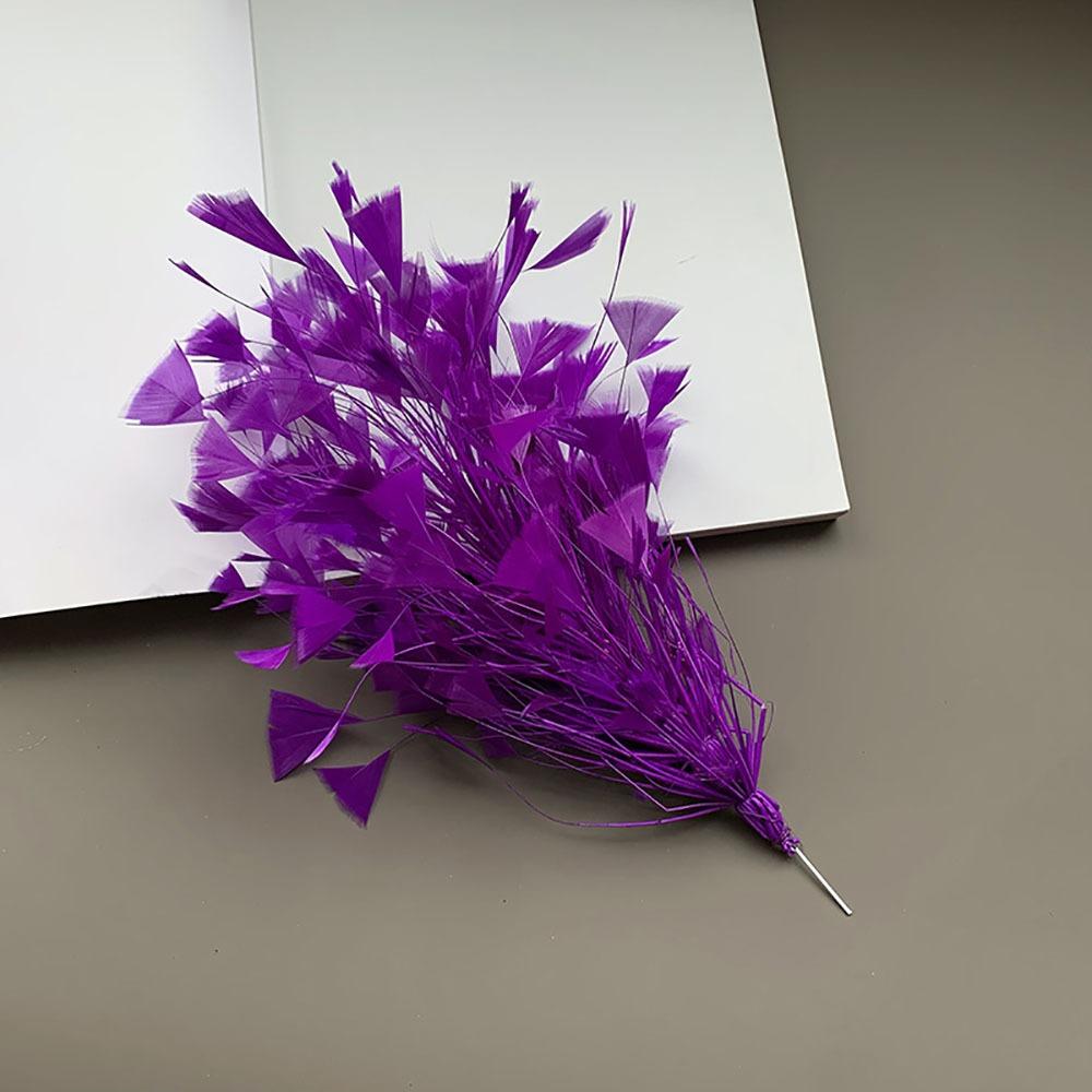 

DIY Multicolor Turkey Feathers Free Bendable Triangle Tipped Feather Headpieces 25-30CM Feather Flower Party Headdress