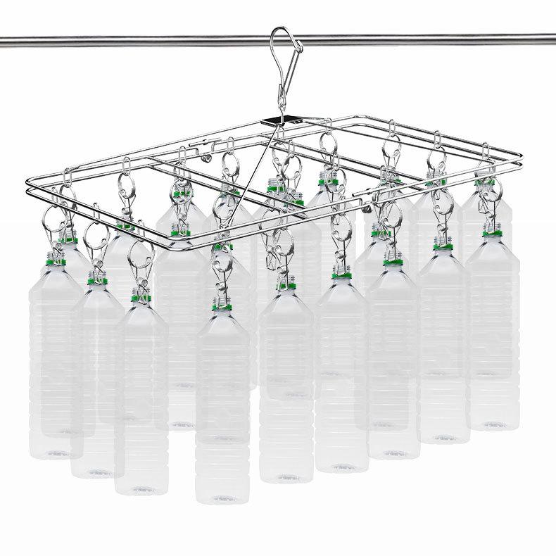 Umeraș pentru haine cu mai multe cleme, pliabil și îngroșat, cu 24/40/52 de cleme, șosete, prosop, rezistent la vânt.