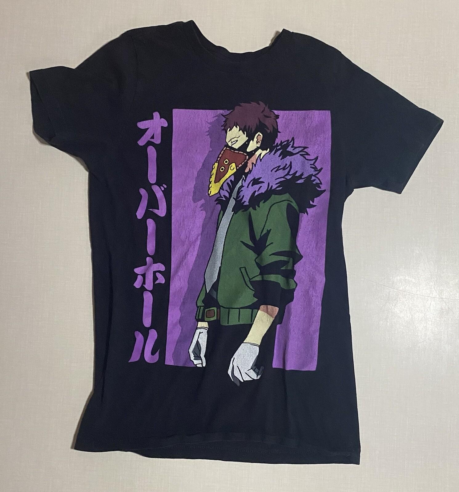 My Hero Academia Shirt Mens Small Black anime Casual Cotton T-shirt Size Small S