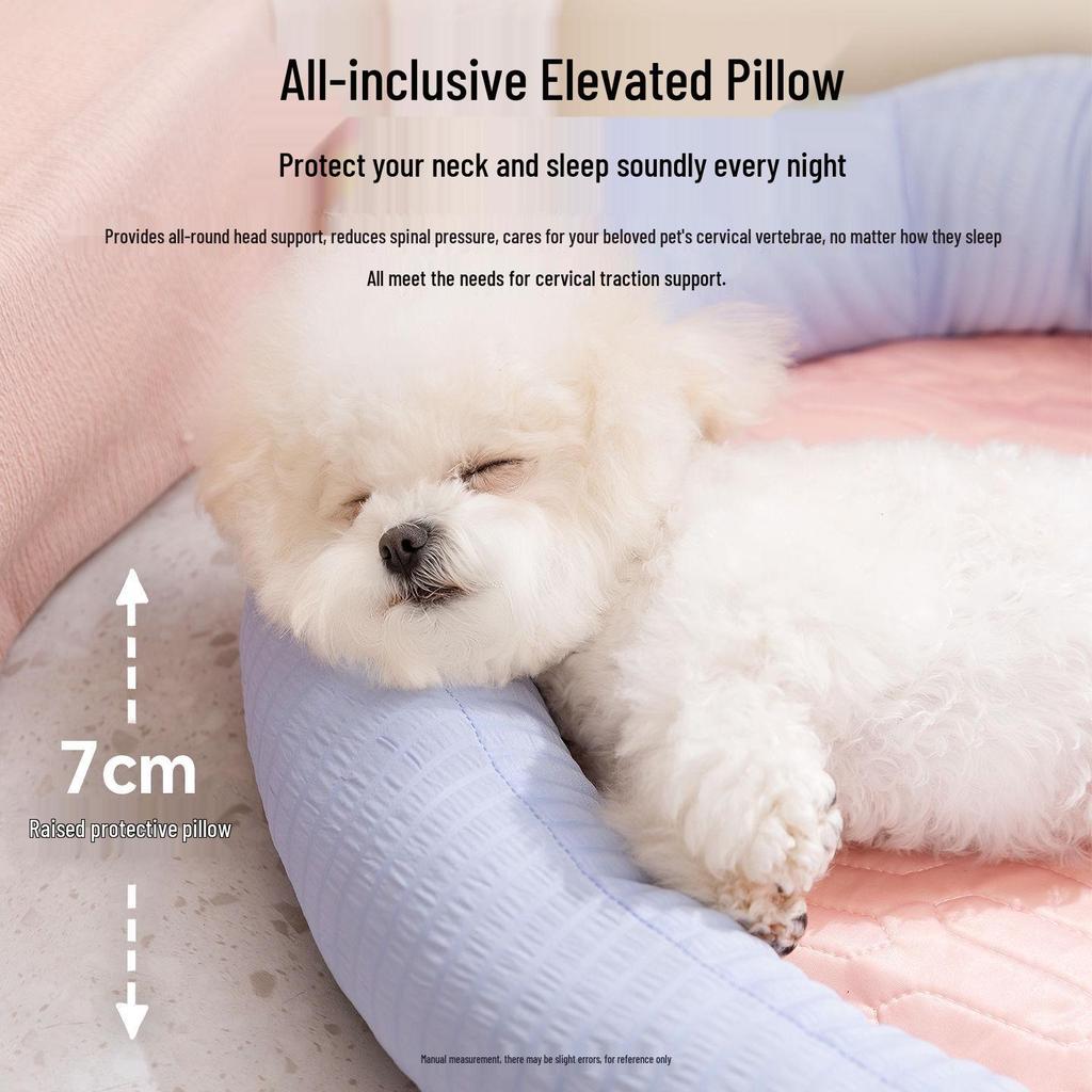 Nid de Refroidissement d'Été Happy Dog: Tapis de lit en soie glacée pour petits chiens et chats