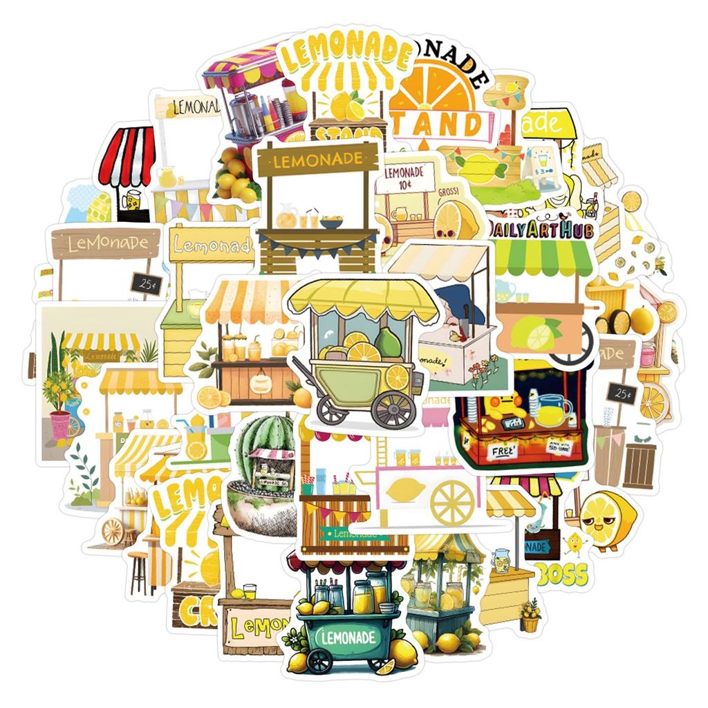 55pcs Suitcase Stickers Waterproof Stickers Scooter Computer Tablet Cartoon Decoration
