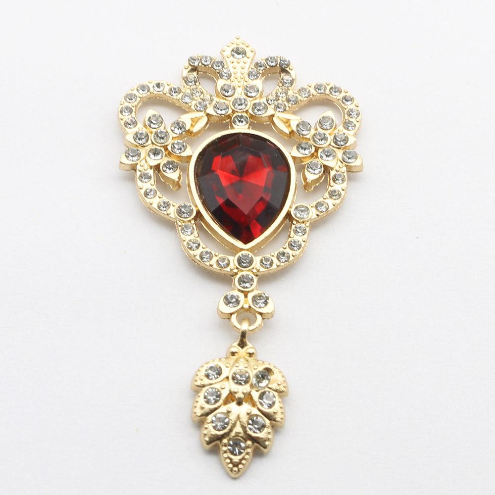 LKERAN 5 Pieces of 35 * 69MM Creative Crown Alloy Pendant, Wedding, Hair Accessories, DIY Brooch, Clothing Accessories