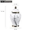 Chinese Style Light Luxury Imitation Marble Ceramic Storage Jar Vase Decoration Living Room Desktop Decoration Home Decoration
