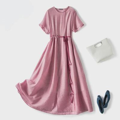 Abito Estivo Elegante A-Line Taglie Forti per Donna - Vita Sottile, Collezione 2021 (3353)
