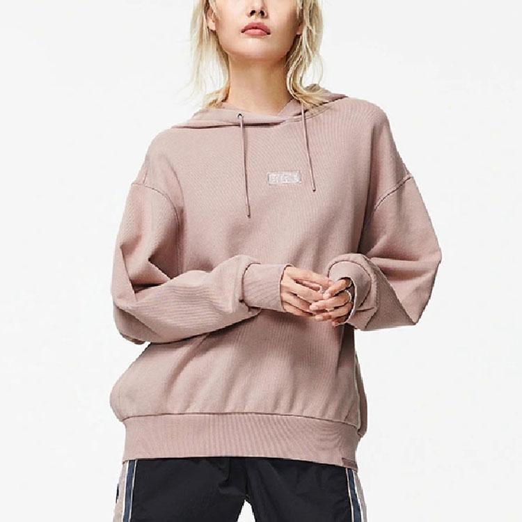 LiNing Badfive Basketball Series Locker Hoodie Damen Hoodies Rosa Braun AWDR068-2