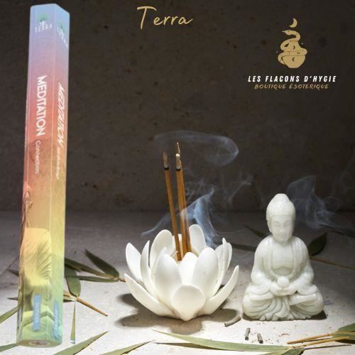 Encens - Terra - Méditation - Sans charbon - Floral et aquatique - 30g