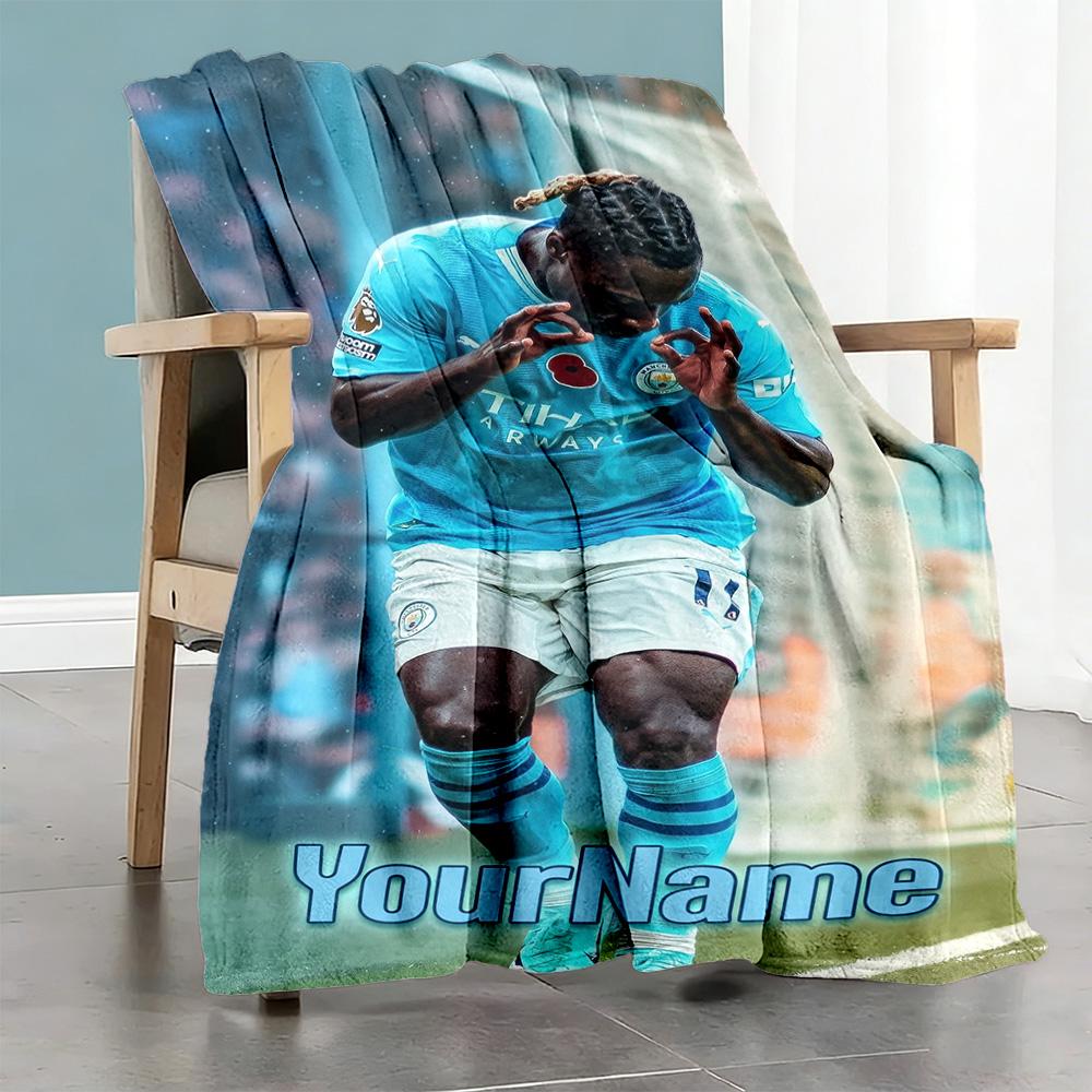 Manchester City Customize Your Name Blanket Multi-purpose Personalized Blanket Durable Comfort for Bedding Home Decor Sofa Living Room