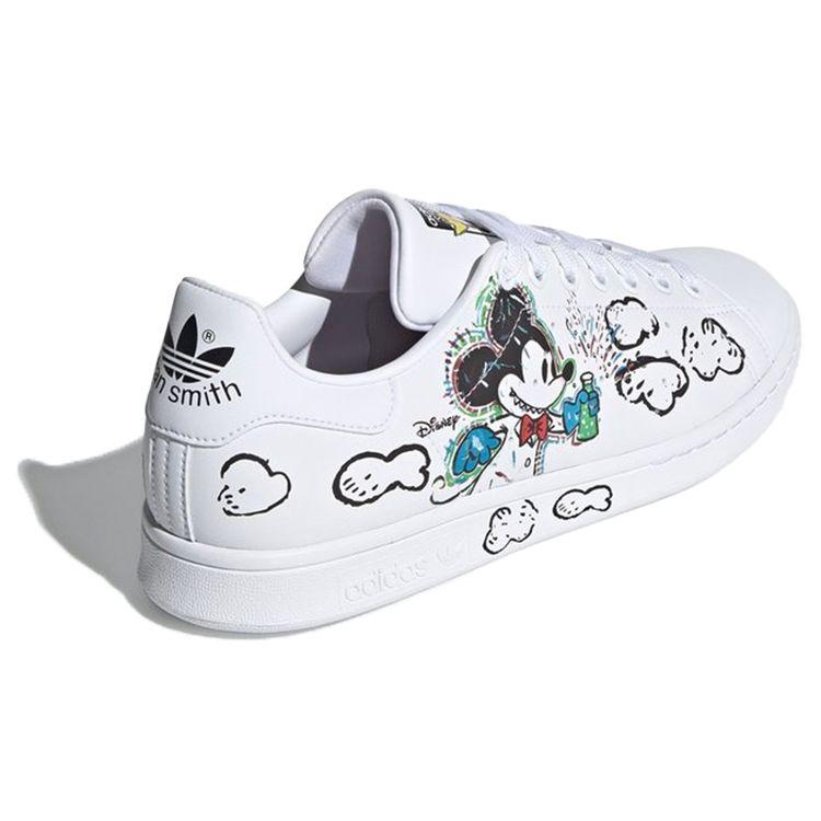 Adidas Kasing Lung X Disney X Stan Smith Labubu Mickey Mouse Unisex Sneakers White Cloud-White Core-Black GZ8841