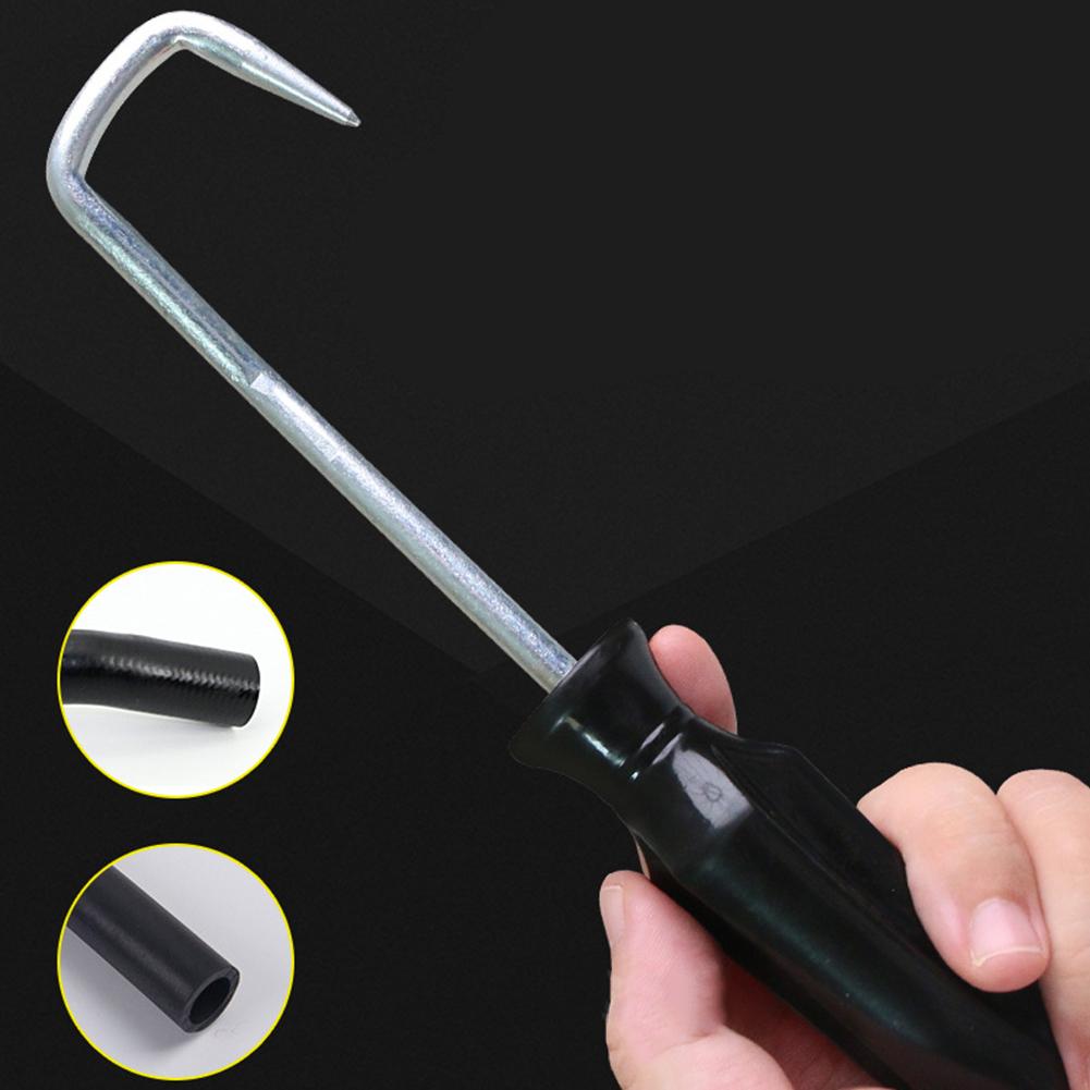 Mechanic Grade Hose Removal Hook 190mm Stainless Steel and Nylon Handle for Fuel Coolant and Brake Line Service