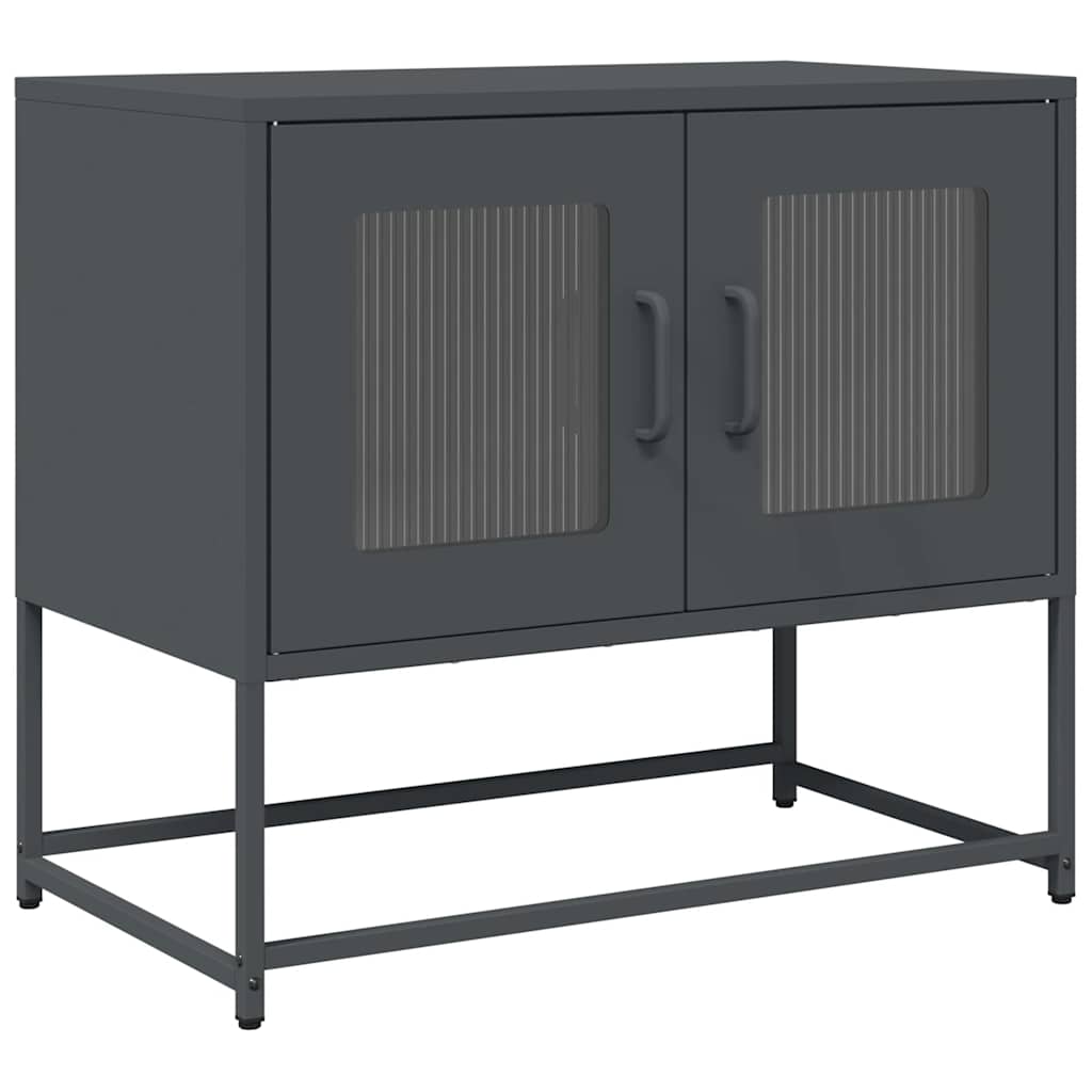 Szafka Rtv, Czarna, 68X39X60,5 Cm, Stal Walcowana Na Zimno