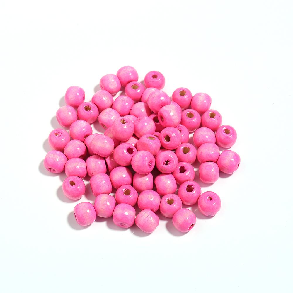 8 10 12mm Natural Wooden Beads Large Hole Loose Spacer Round Bead For Jewelry Making Diy Craft Bracelet Necklace Toy Accessories
