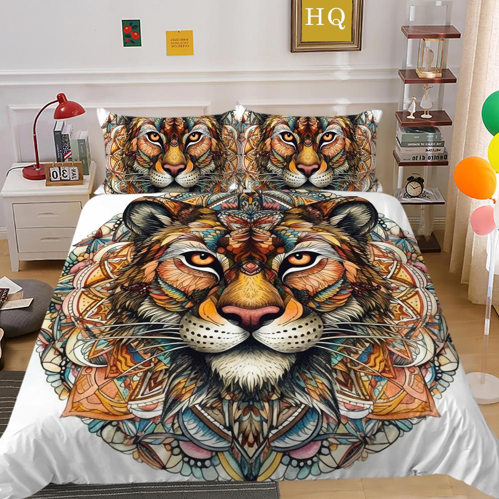 Seturi de lenjerie de pat de lux Textile de casă pentru fete Cuverturi de pilote Lenjerie de pat cu dimensiuni duble Mandala Decorare dormitor de rang înalt