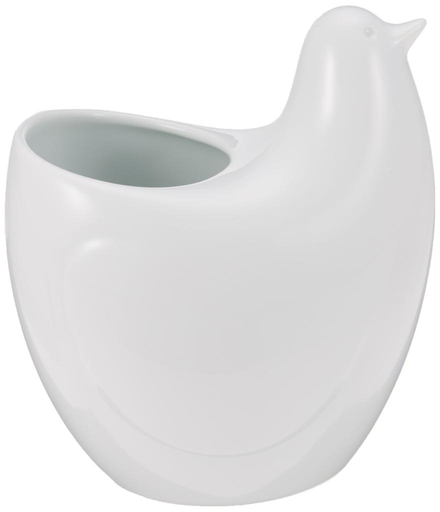 Hakusan Pottery Free White 12 x 10 x Hasami Made in Japan Bird-shaped Stand, Porcelain, (Approx.) 13.5 cm, Poppo, Ware,