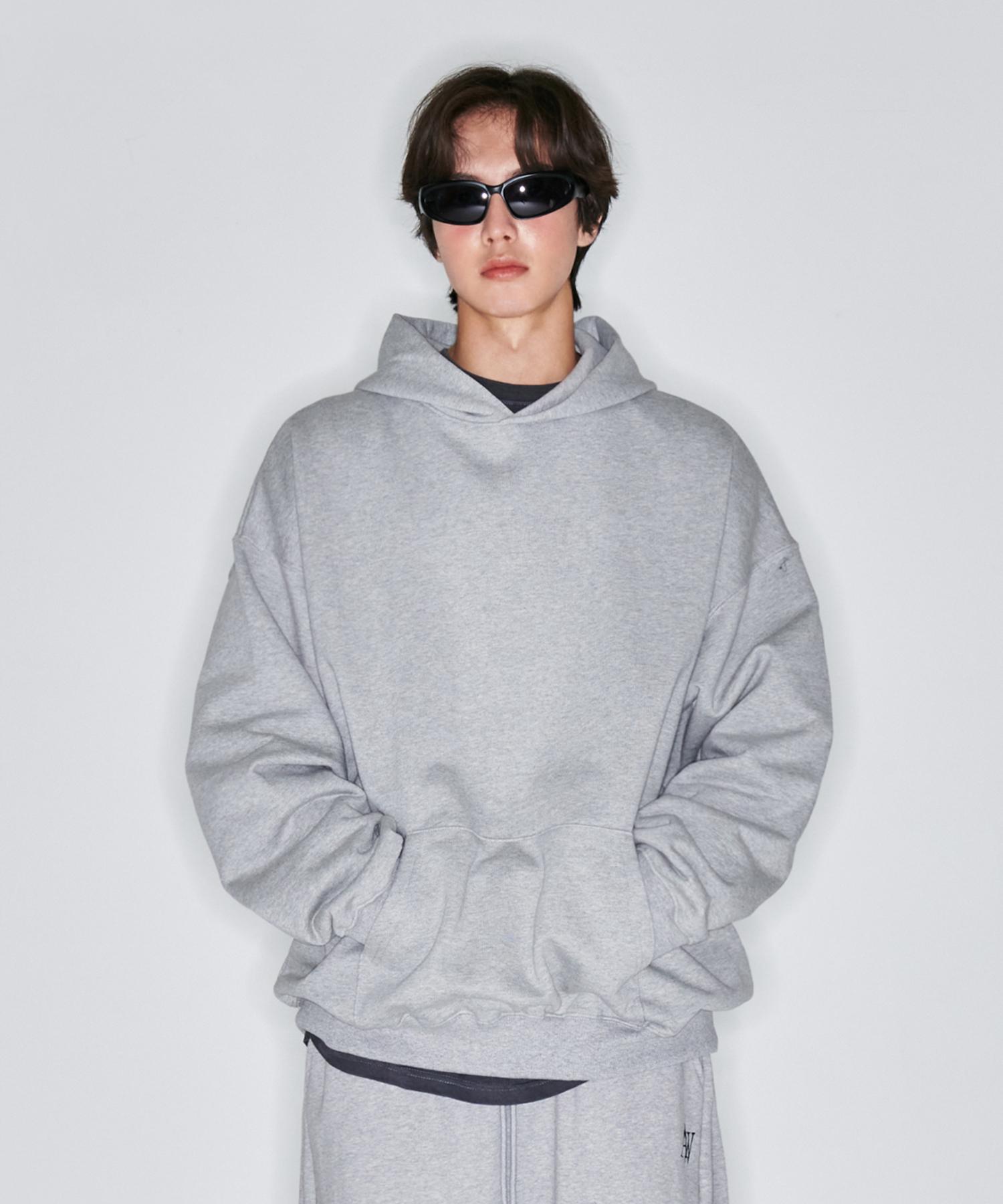 Attention Row Basic Super Wide Hoodie (Gray) Gray/Size 1 (M)