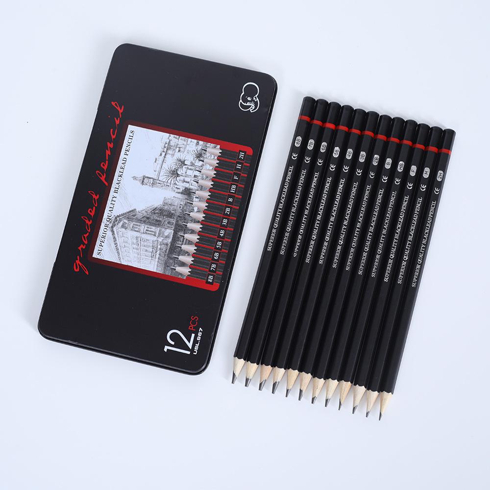 

2H-8B Sketching Pencils Tin Set: Beginner s Exclusive for Quick Sketching & Drawing 2H-8B Leads