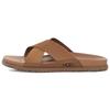 Wainscott Cow Split Leather Slippers Men's Chestnut 1124902-CHE